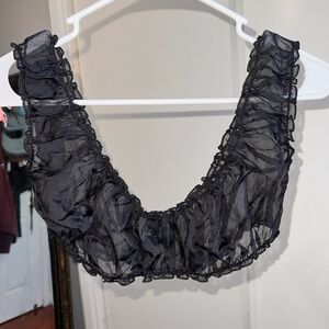 SKIMS Black Ruffled Bandeau